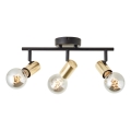 Brilliant - Spotlampe KERRY 3xE27/40W/230V sort/messing