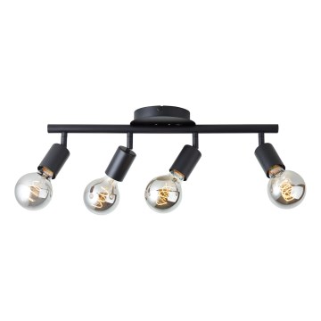 Brilliant - Spotlampe med 4 lyskilder 4xE27/28W/230V, sort