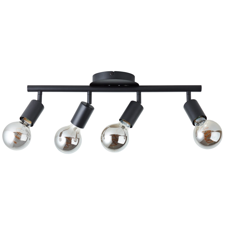 Brilliant - Spotlampe med 4 lyskilder 4xE27/28W/230V, sort