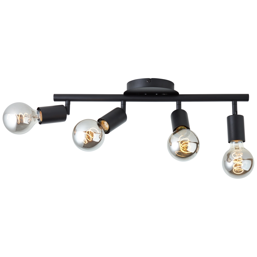 Brilliant - Spotlampe med 4 lyskilder 4xE27/28W/230V, sort