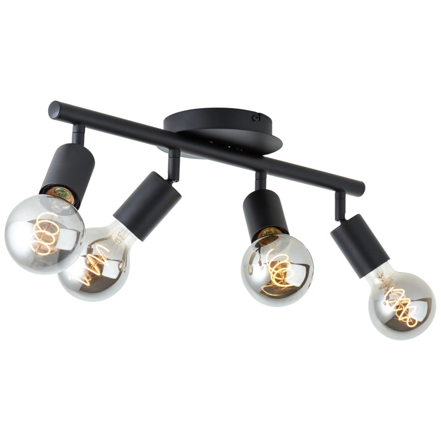 Brilliant - Spotlampe med 4 lyskilder 4xE27/28W/230V, sort