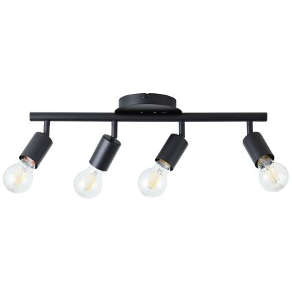 Brilliant - Spotlampe med 4 lyskilder 4xE27/28W/230V, sort