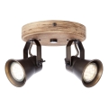 Brilliant - Spotlampe SEED 2xGU10/5W/230V sort/brun