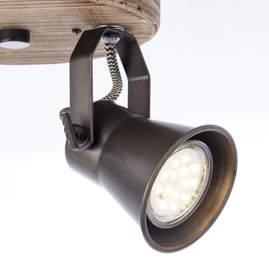 Brilliant - Spotlampe SEED 2xGU10/5W/230V sort/brun