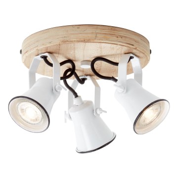 Brilliant - Spotlampe SEED 3xGU10/5W/230V hvid/beige