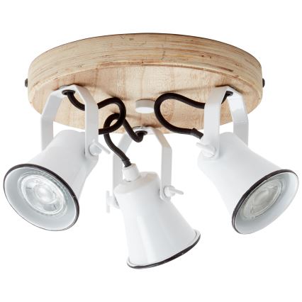 Brilliant - Spotlampe SEED 3xGU10/5W/230V hvid/beige