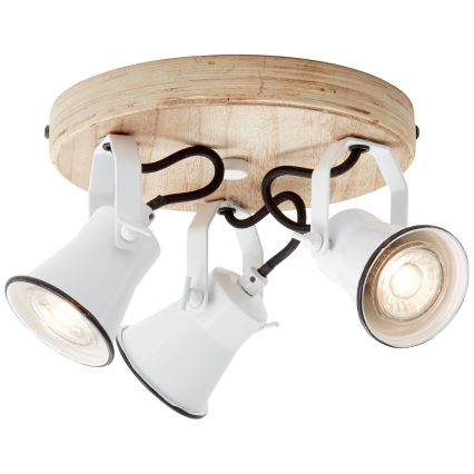 Brilliant - Spotlampe SEED 3xGU10/5W/230V hvid/beige