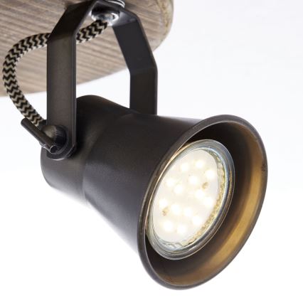 Brilliant - Spotlampe SEED 3xGU10/5W/230V sort/brun