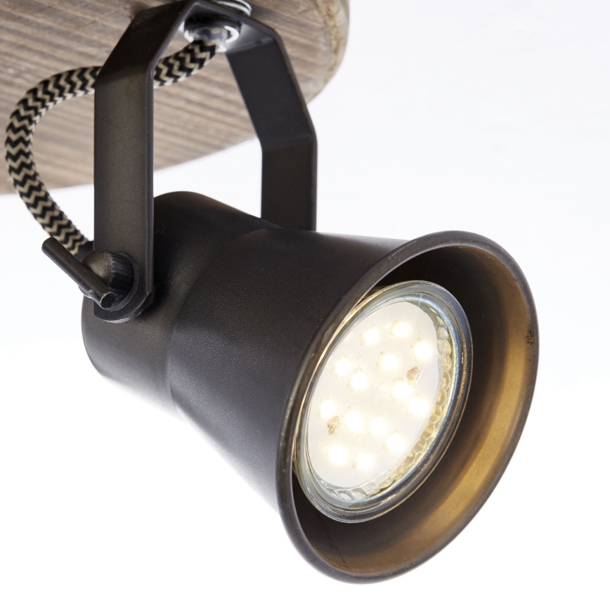 Brilliant - Spotlampe SEED 3xGU10/5W/230V sort/brun