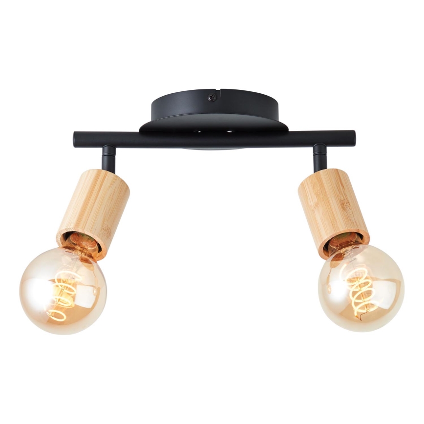 Brilliant - Spotlampe TIFFANY 2xE27/28W/230V bambus