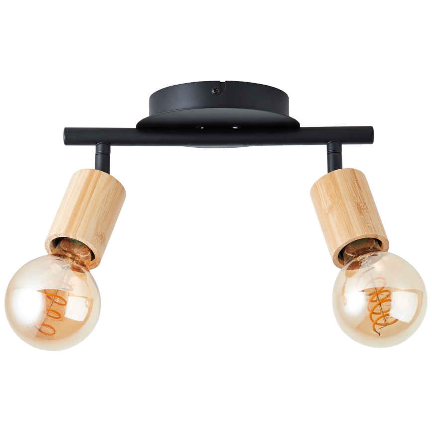 Brilliant - Spotlampe TIFFANY 2xE27/28W/230V bambus