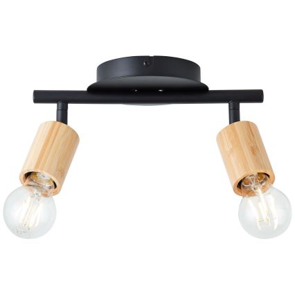 Brilliant - Spotlampe TIFFANY 2xE27/28W/230V bambus