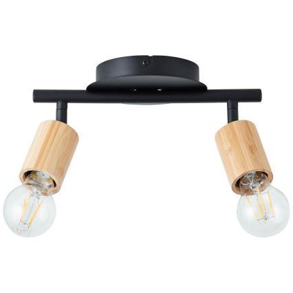Brilliant - Spotlampe TIFFANY 2xE27/28W/230V bambus