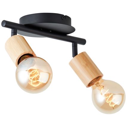 Brilliant - Spotlampe TIFFANY 2xE27/28W/230V bambus