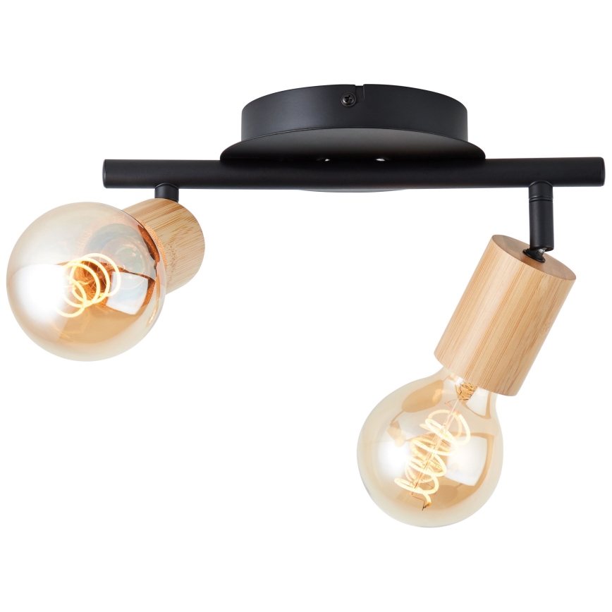 Brilliant - Spotlampe TIFFANY 2xE27/28W/230V bambus