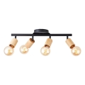Brilliant - Spotlampe TIFFANY 4xE27/28W/230V bambus