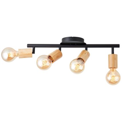 Brilliant - Spotlampe TIFFANY 4xE27/28W/230V bambus