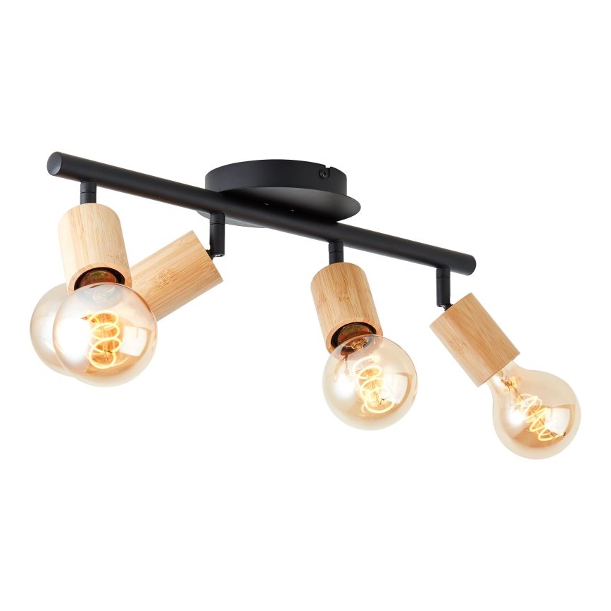 Brilliant - Spotlampe TIFFANY 4xE27/28W/230V bambus