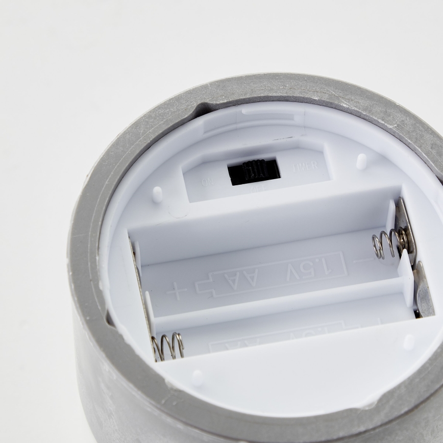Brilliant - Sæt med 3 stk. LED-lys BOUGIE LED/2xAA IP44, grå/røgfarvet
