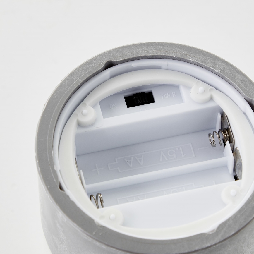 Brilliant - Sæt med 3 stk. LED-lys BOUGIE LED/2xAA IP44, grå/røgfarvet