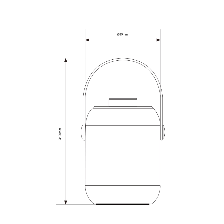 Brilliant - Udendørs LED bordlampe dæmpbar GEMMA LED/1,9W/5V IP44 hvid