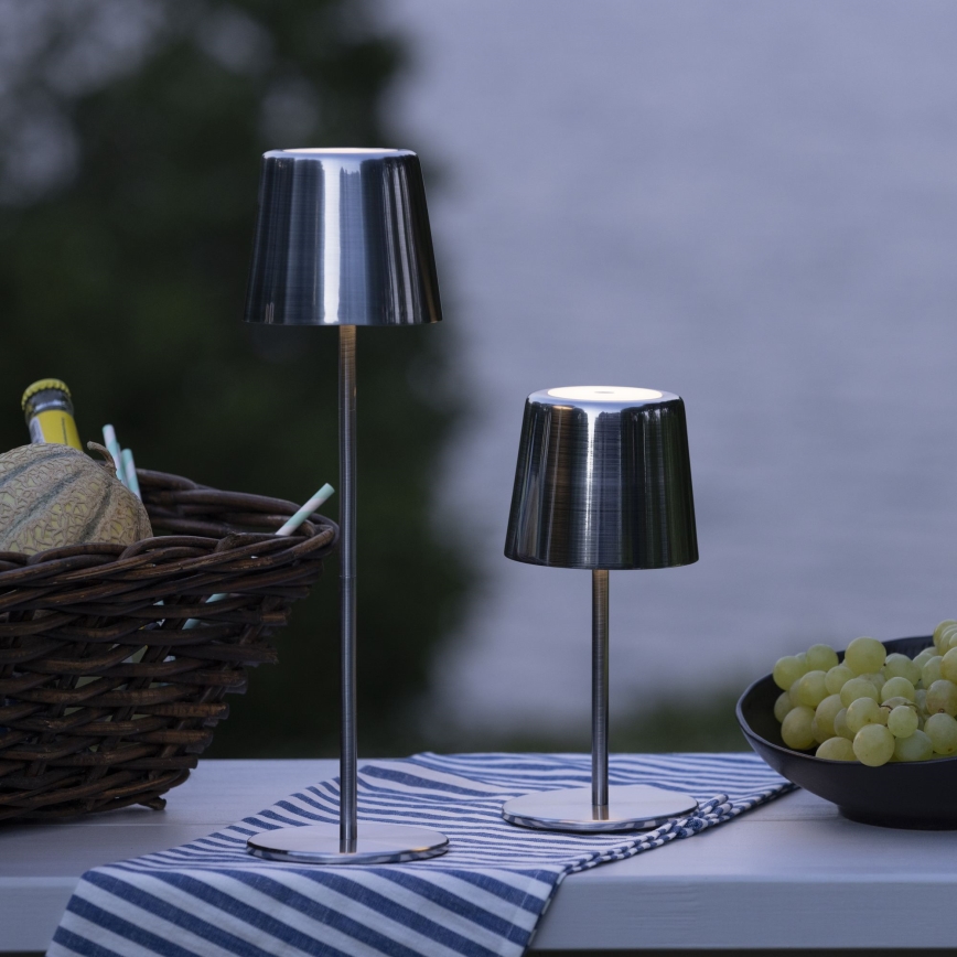 Brilliant - Udendørs LED lampe m. touch-funktion dæmpbar XAANA LED/4W/5V 3000/4000/6500K IP44 skinnende krom