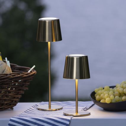 Brilliant - Udendørs LED lampe m. touch-funktion dæmpbar XAANA LED/4W/5V 3000/4000/6500K IP44 guldfarvet