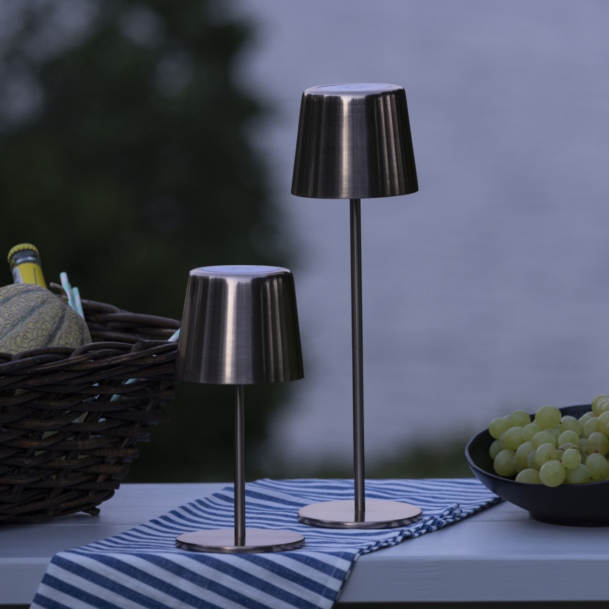 Brilliant - Udendørs LED lampe m. touch-funktion dæmpbar XAANA LED/4W/5V 3000/4000/6500K IP44 kobber
