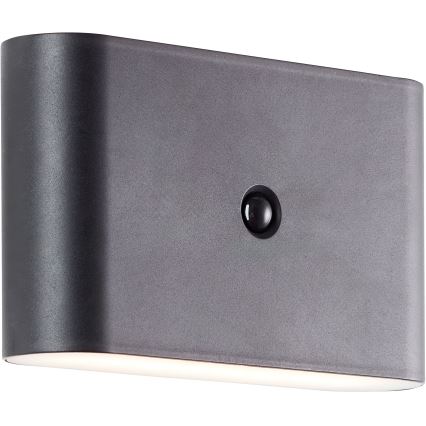 Brilliant - Udendørs LED væglampe med sensor genopladelig XINO LED/3W/5V IP44 sort