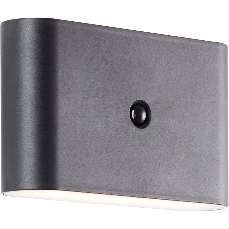 Brilliant - Udendørs LED væglampe med sensor genopladelig XINO LED/3W/5V IP44 sort