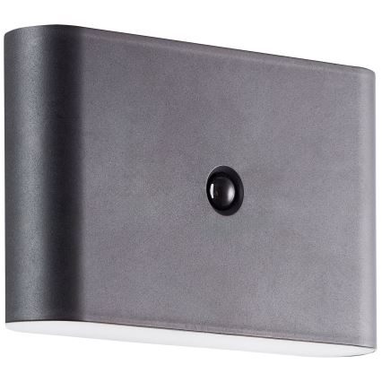 Brilliant - Udendørs LED væglampe med sensor genopladelig XINO LED/3W/5V IP44 sort
