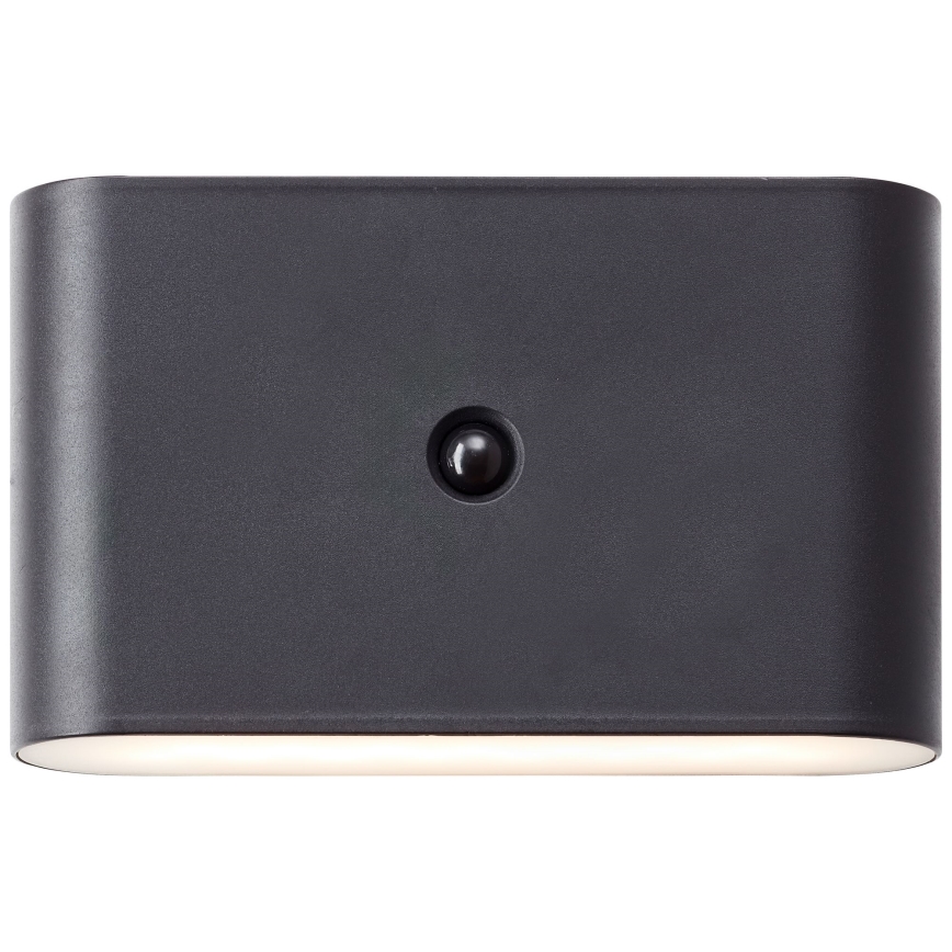 Brilliant - Udendørs LED væglampe med sensor genopladelig XINO LED/3W/5V IP44 sort