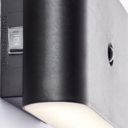 Brilliant - Udendørs LED væglampe med sensor genopladelig XINO LED/3W/5V IP44 sort