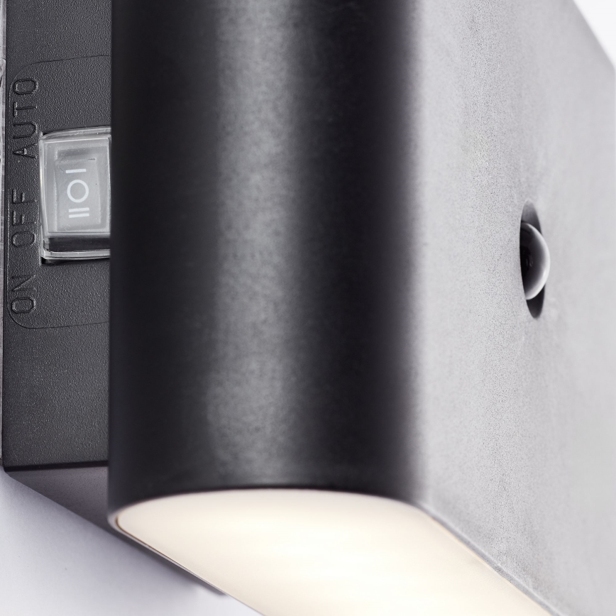 Brilliant - Udendørs LED væglampe med sensor genopladelig XINO LED/3W/5V IP44 sort