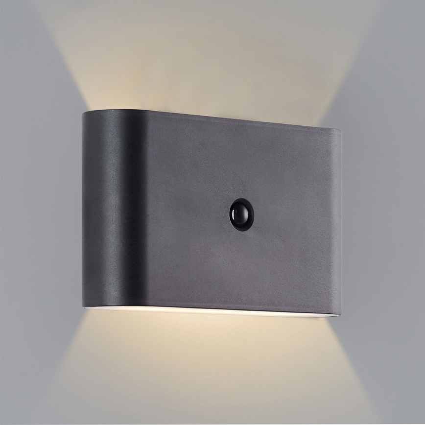 Brilliant - Udendørs LED væglampe med sensor genopladelig XINO LED/3W/5V IP44 sort