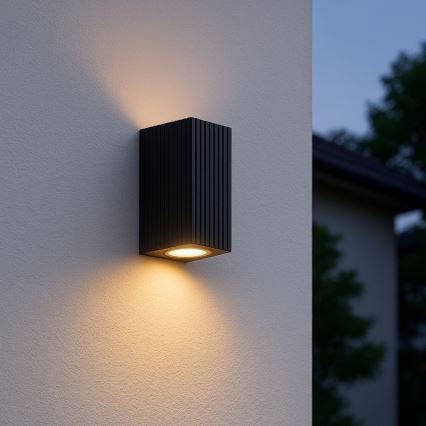 Brilliant - Udendørs væglampe JELANI 2xGU10/10W/230V IP44 sort