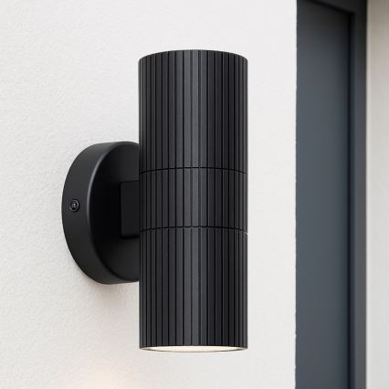 Brilliant - Udendørs væglampe KEOLA 2xGU10/10W/230V IP44 sort