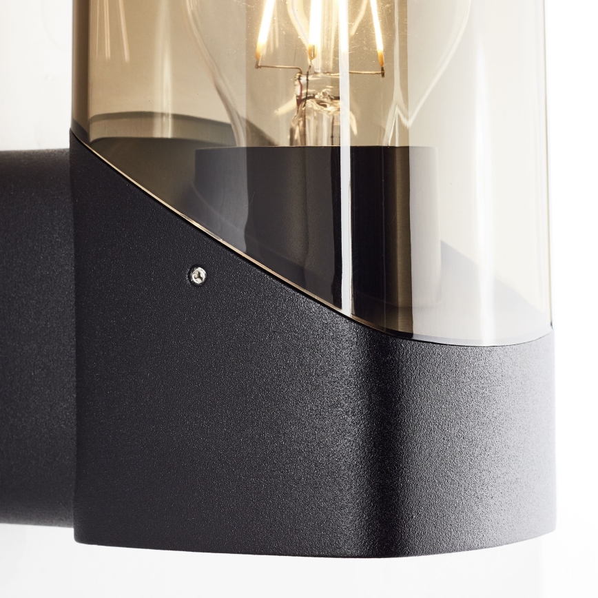 Brilliant - Udendørs væglampe MINOU 1xE27/10W/230V IP44 sort/røget