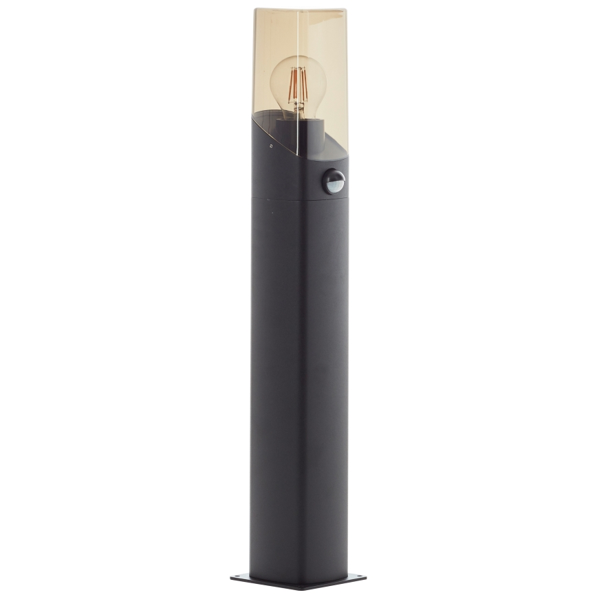 Brilliant - Udendørslampe med sensor MINOU 1xE27/10W/230V IP44 sort/røget