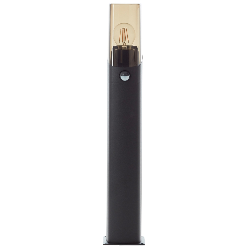 Brilliant - Udendørslampe med sensor MINOU 1xE27/10W/230V IP44 sort/røget