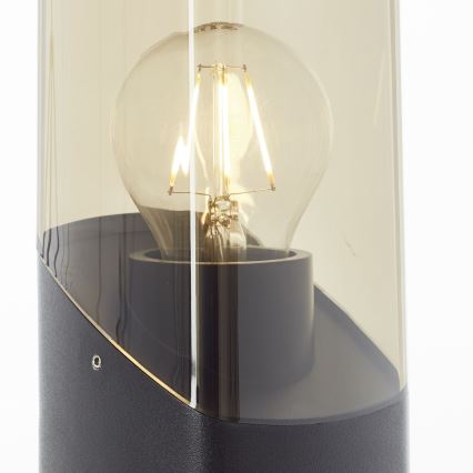 Brilliant - Udendørslampe MINOU 1xE27/10W/230V 60 cm IP44 sort/røget