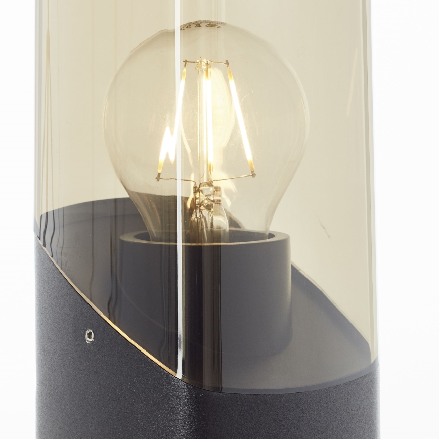 Brilliant - Udendørslampe MINOU 1xE27/10W/230V 60 cm IP44 sort/røget