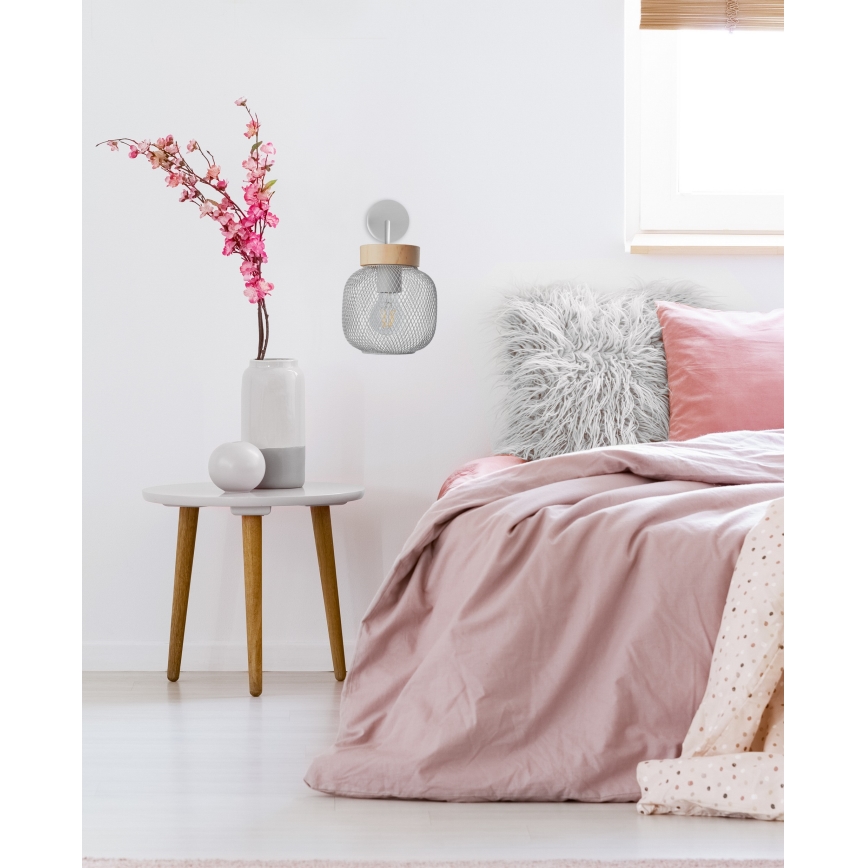 Brilliant - Væglampe GIADA 1xE27/40W/230V grå