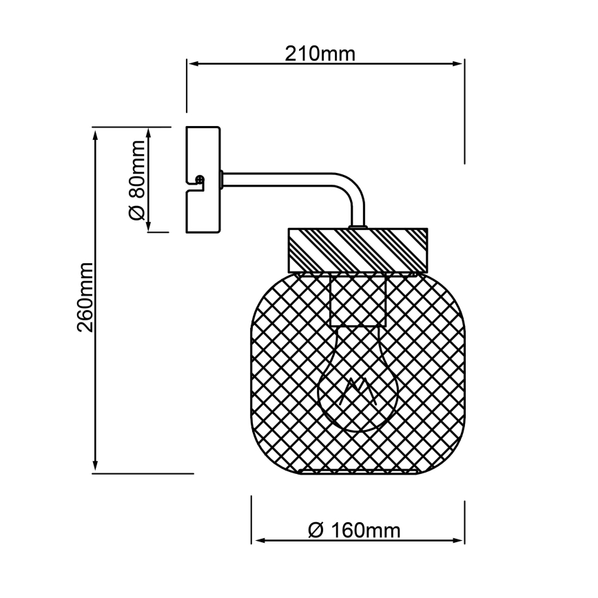 Brilliant - Væglampe GIADA 1xE27/40W/230V grå