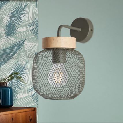 Brilliant - Væglampe GIADA 1xE27/40W/230V grøn