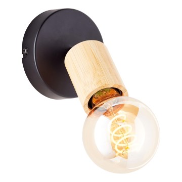 Brilliant - Væglampe med spot 1xE27/28W/230V bambus