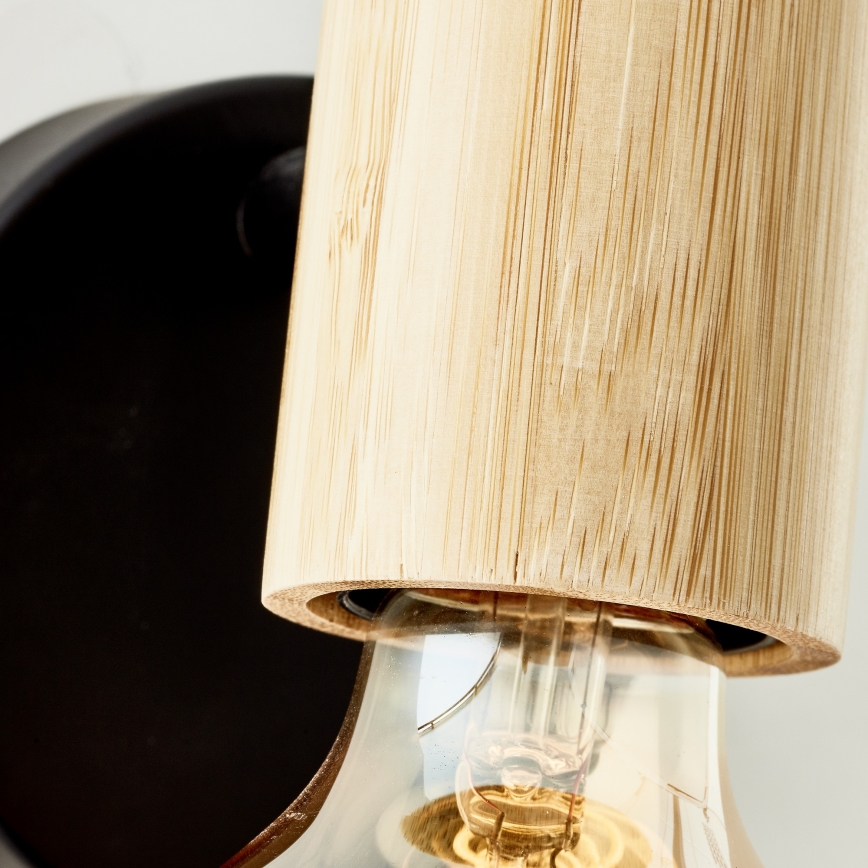 Brilliant - Vægmonteret spot KERRY 1xE27/40W/230V bambus