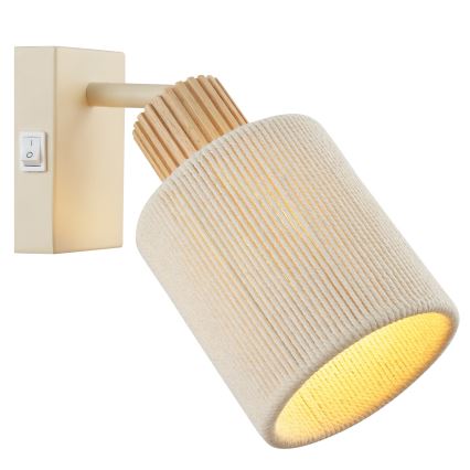 Brilliant - Vægspot ARLO 1xE27/20W/230V cremefarvet