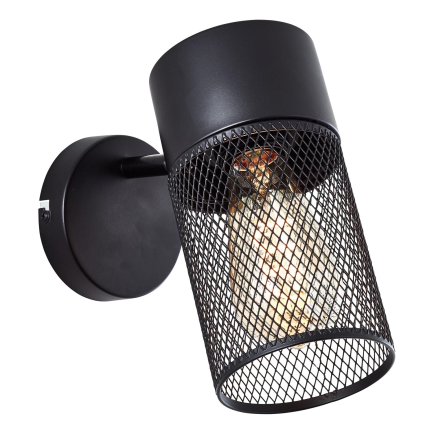 Brilliant - Vægspot KAMOLO 1xE27/40W/230V sort