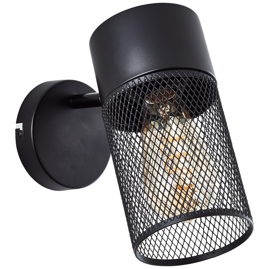 Brilliant - Vægspot KAMOLO 1xE27/40W/230V sort